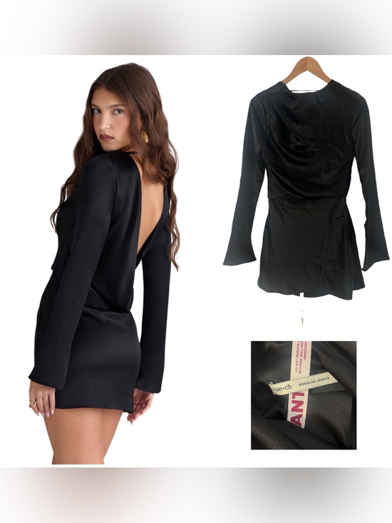 House of CB Dresses & Skirts - House of CB Mariska Open Back Satin Mini Dress
